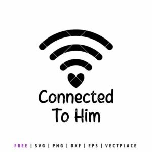Black Wi-Fi signal icon with a heart at the base and the text 