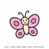 Free butterfly SVG featuring a cute butterfly design, cut file for Cricut and Silhouette