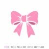 Free pink bow SVG cut file, ribbon bow design for Cricut, Silhouette, and DIY craft projects