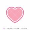 Free heart SVG with pink love heart design, Valentine cut file for Cricut and Silhouette