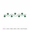 Free shamrock border SVG with green clover garland for St Patrick’s Day craft and shirt design